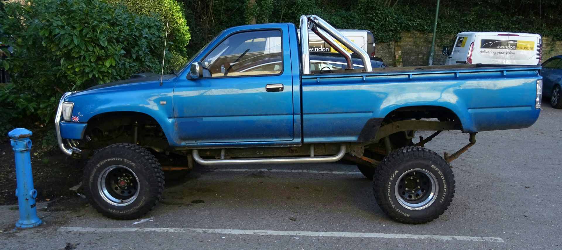 Lifted Metallic Blue truck